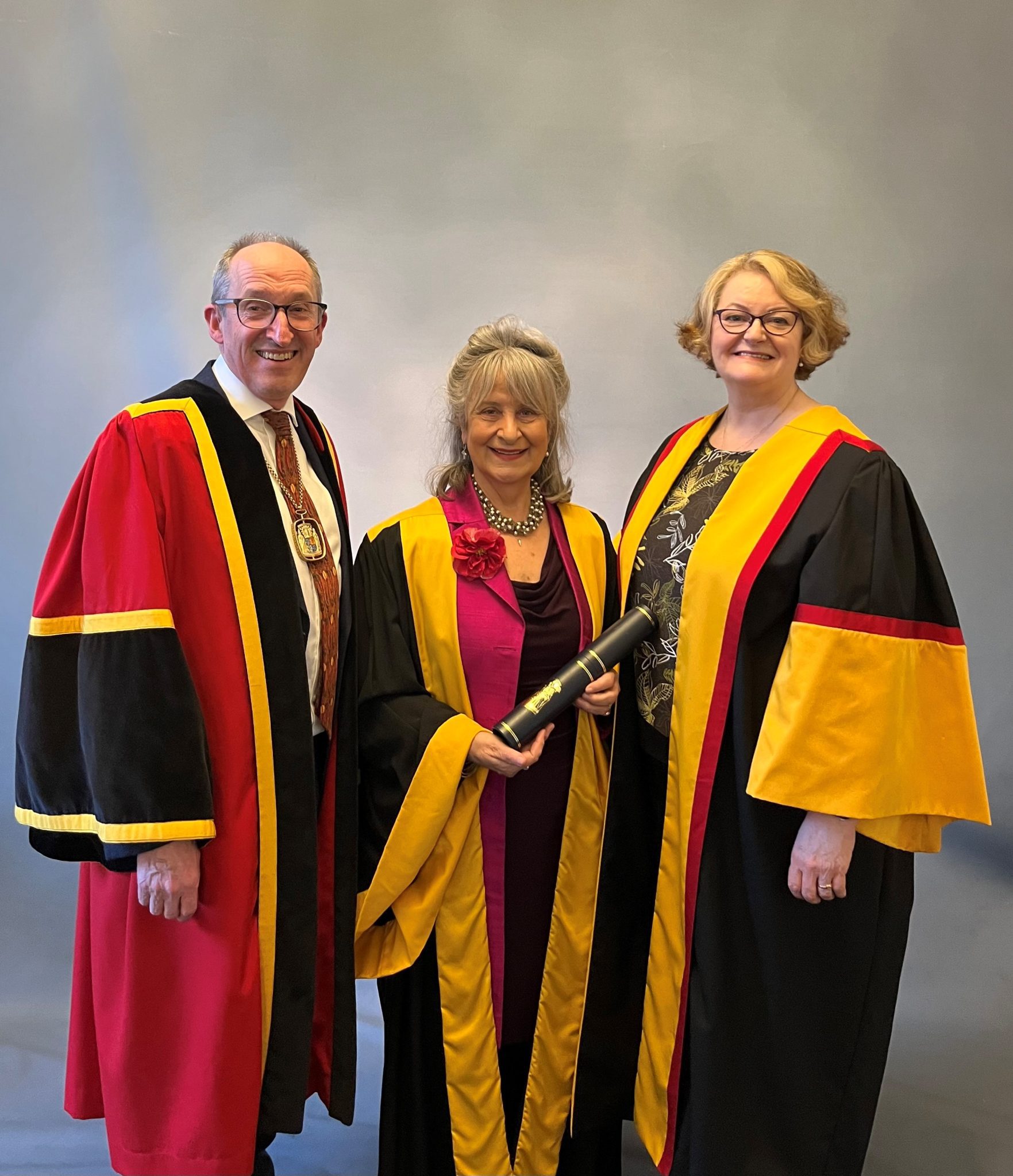 Baroness Helena Kennedy pictured receiving her honorary fellowship